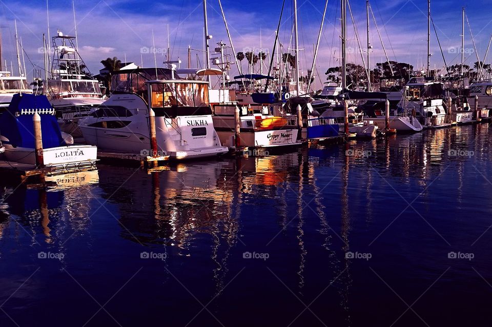 reflections on the blue. dana point harbor,california