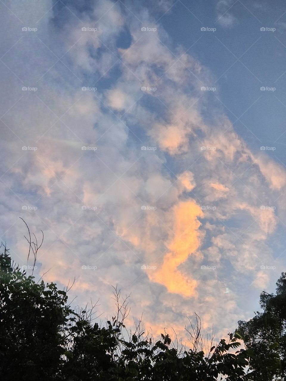 cloud that resembles fire