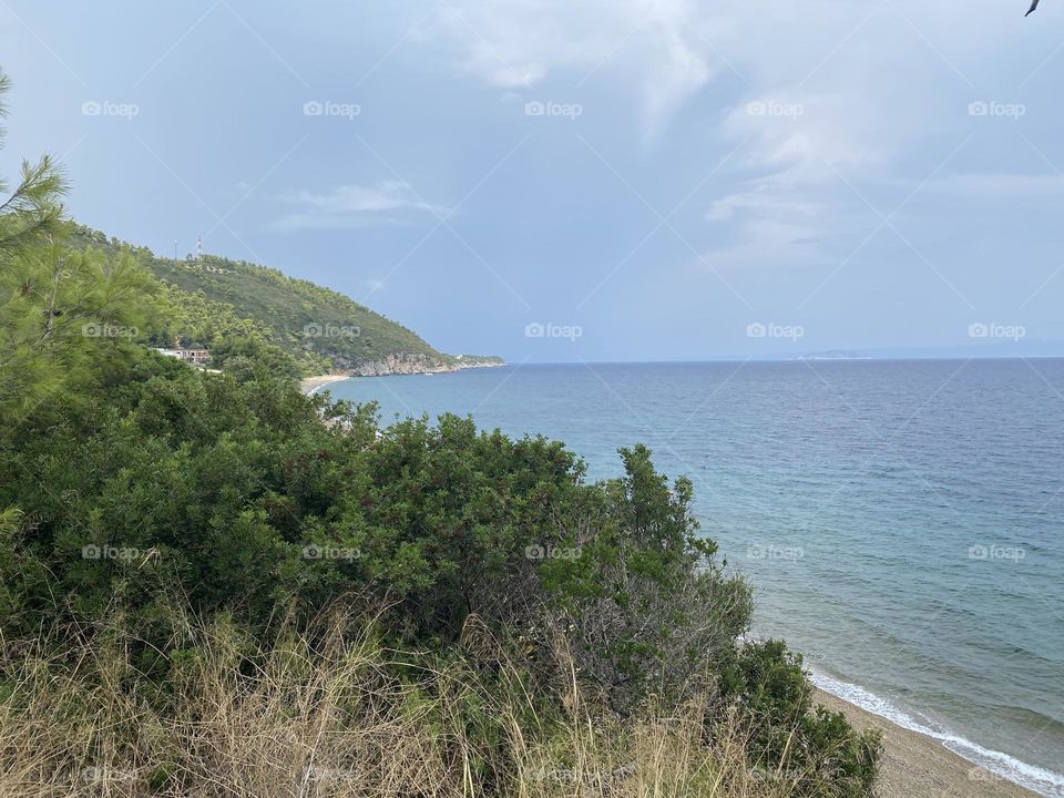 Beautiful view of seaside in Kassandra 🇬🇷