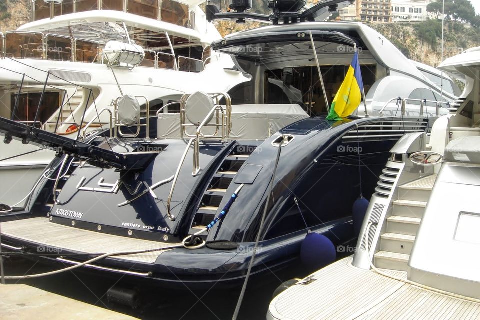 Yachts in Monaco harbor