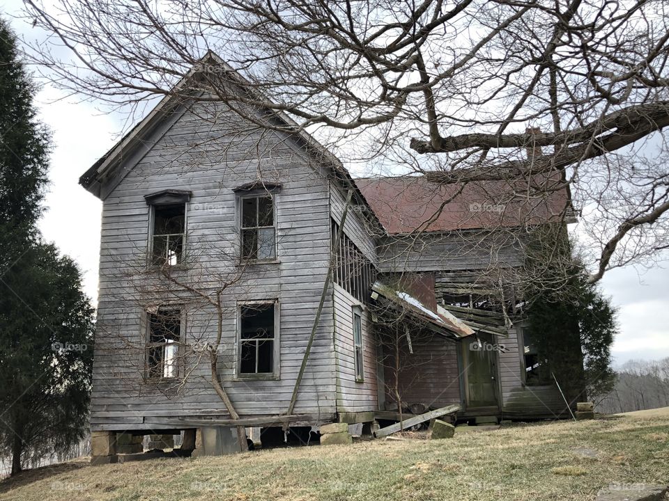Abandoned house, front side