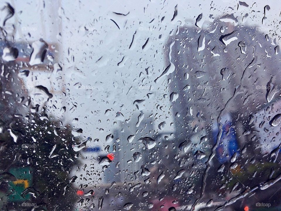 Lluvia desde el auto