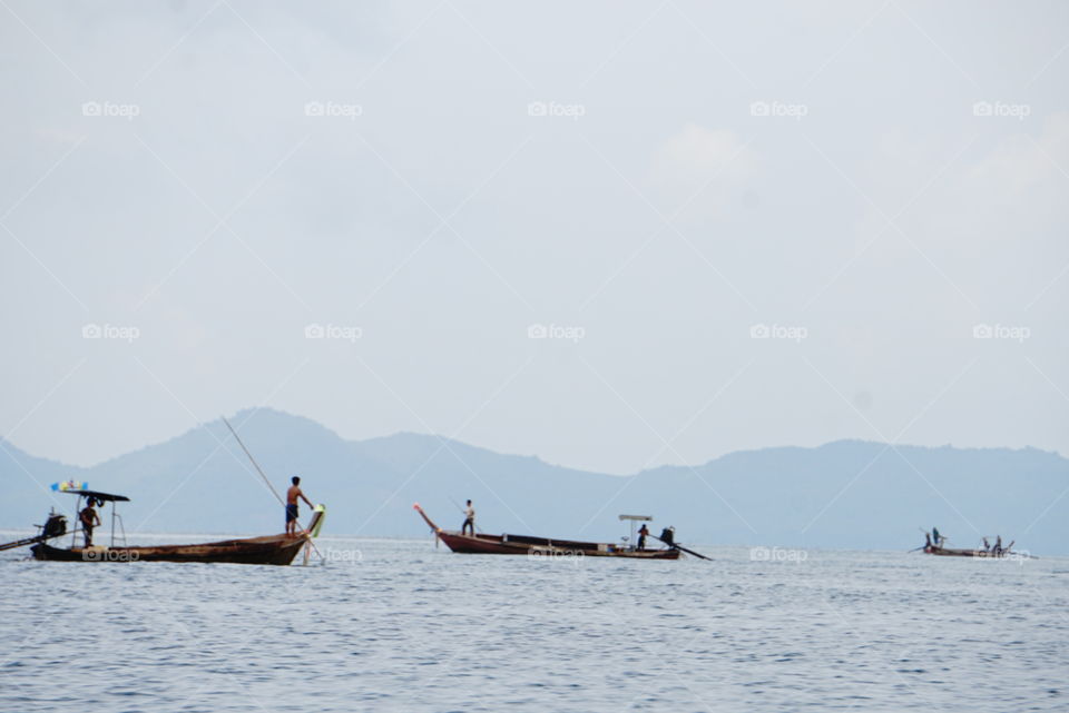 boating @ ocean  @ fishermen boats