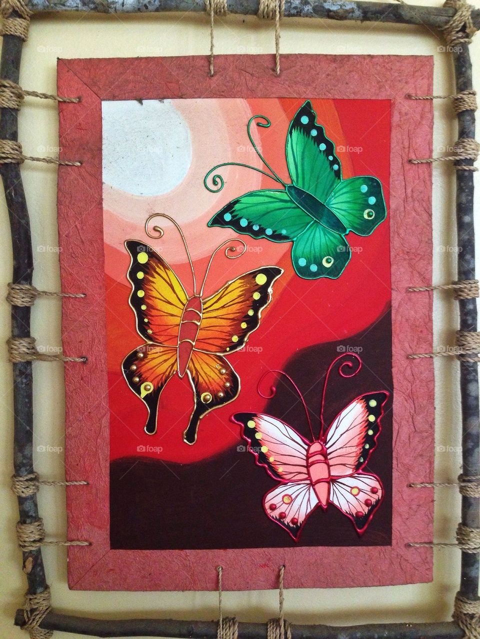 Butterflies on the wall