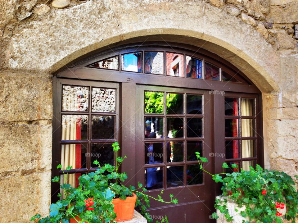 Arched Window in Medieval Building