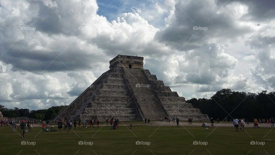 the castle, ancient mayan ruins.