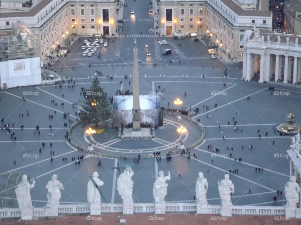 christmas rome view statues by yasinali