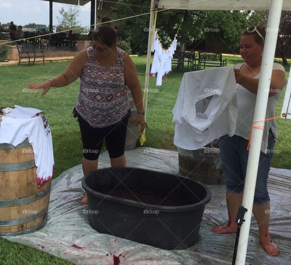Grape stomping 