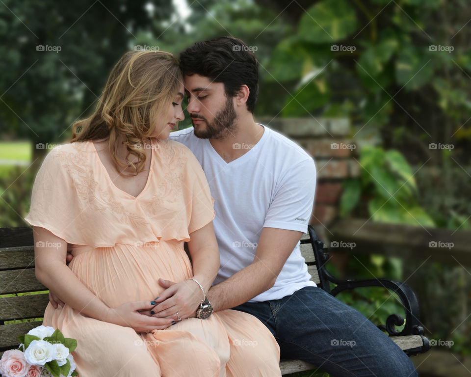 Young couple expecting baby