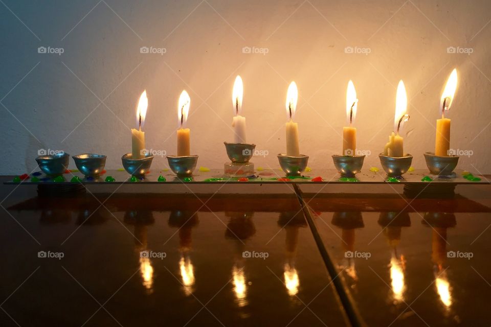 Hanukkah candles