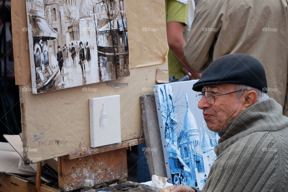 artist man painting old by elinski