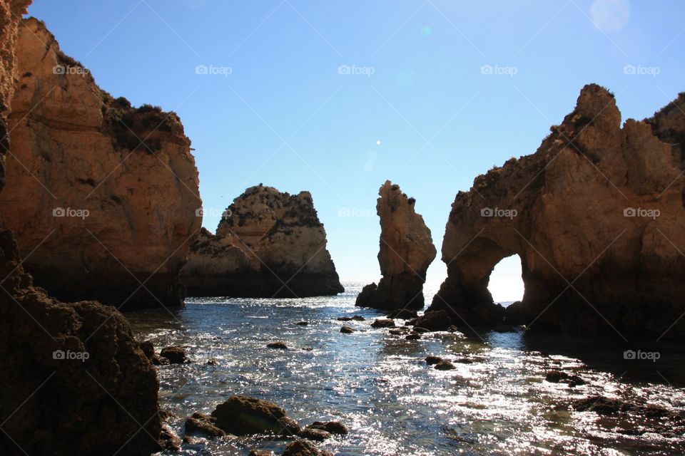Sea in Tavira in Portugal