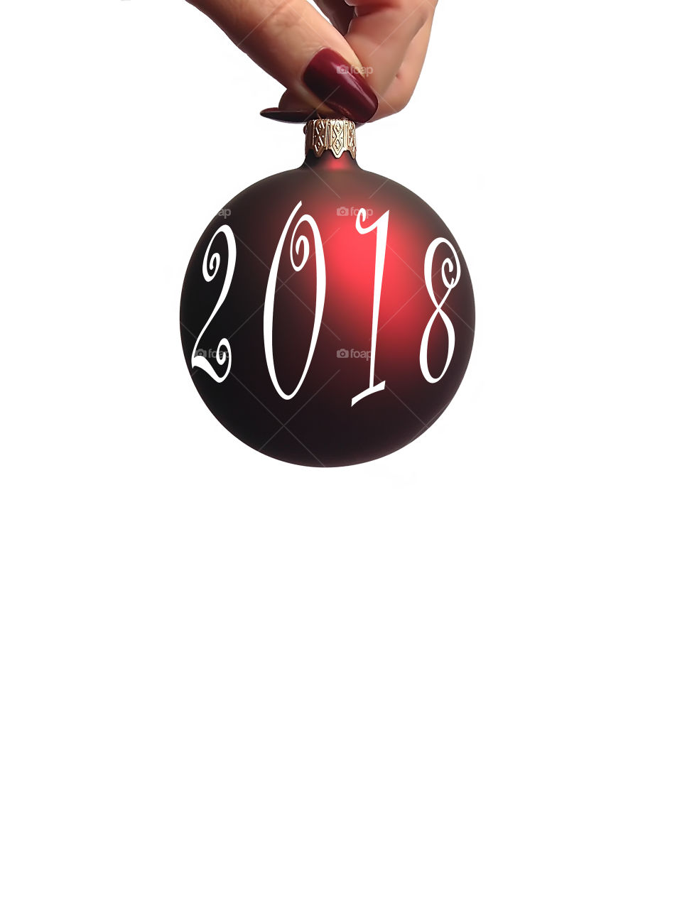 2018 new year red sphere decoration 