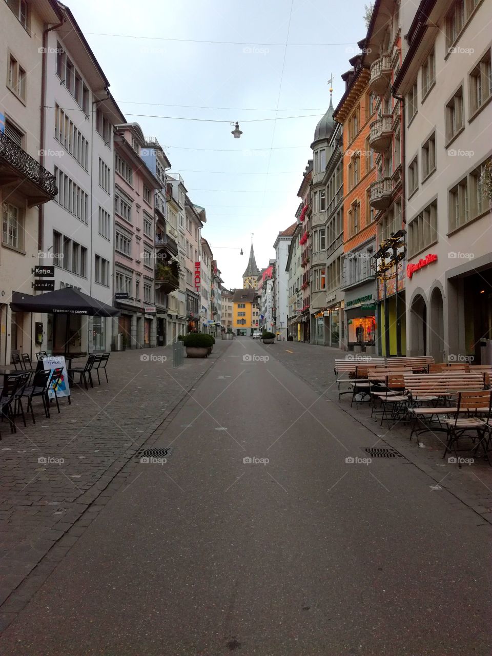 Streets of Zurich on a Sunday