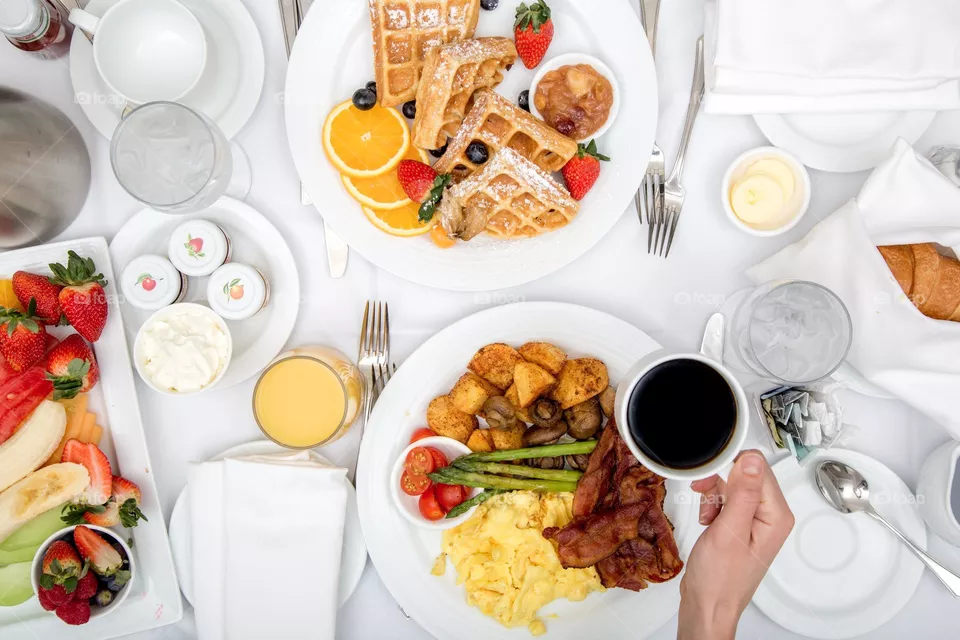 El desayuno desde arriba