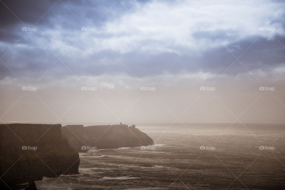 A beautiful landscape of Moher cliffs in Ireland