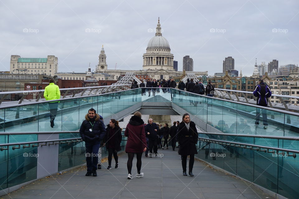 The Millennium Bridge ... London .. pedestrian bridge over the River Thames 