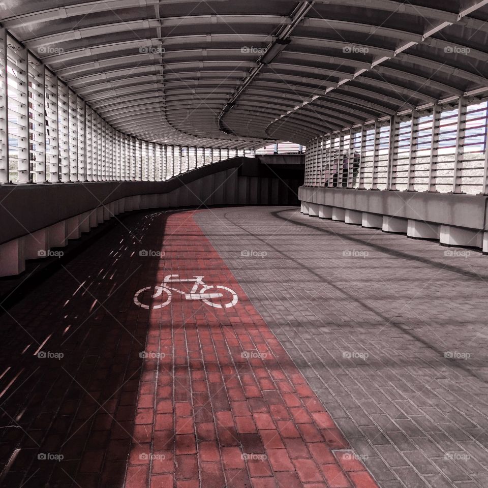 Indoors, Subway System, Perspective, Tunnel, Ceiling