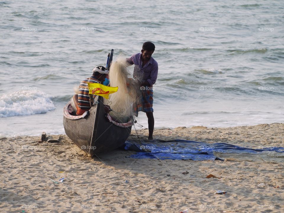 Fisherman, Indian beach 