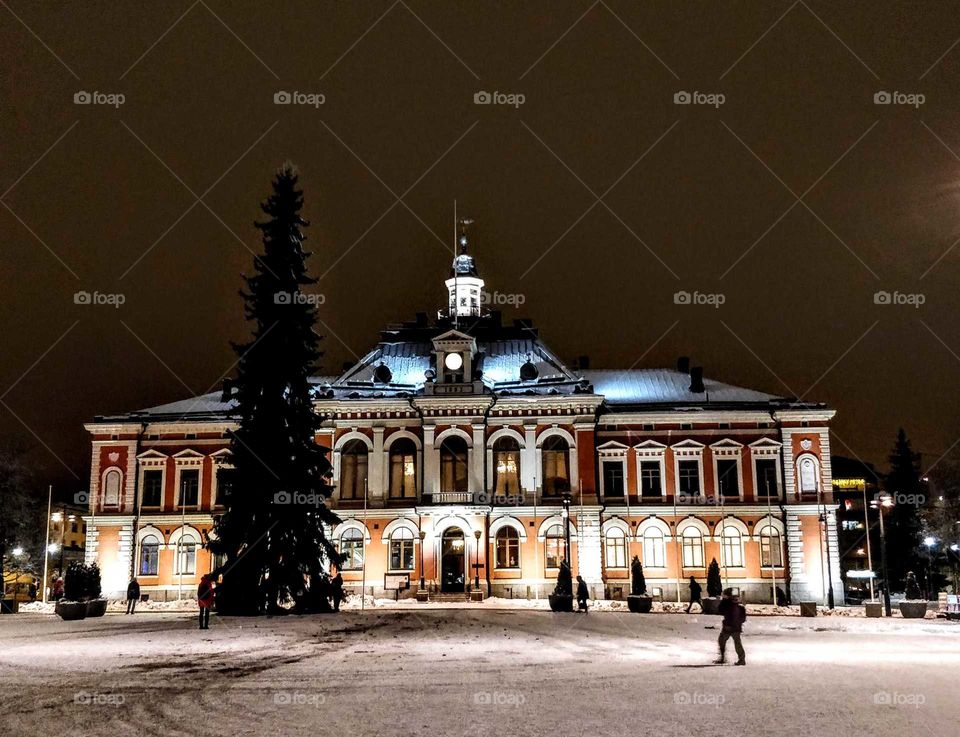 Kuopio townhall, Finland, in beautiful lighting