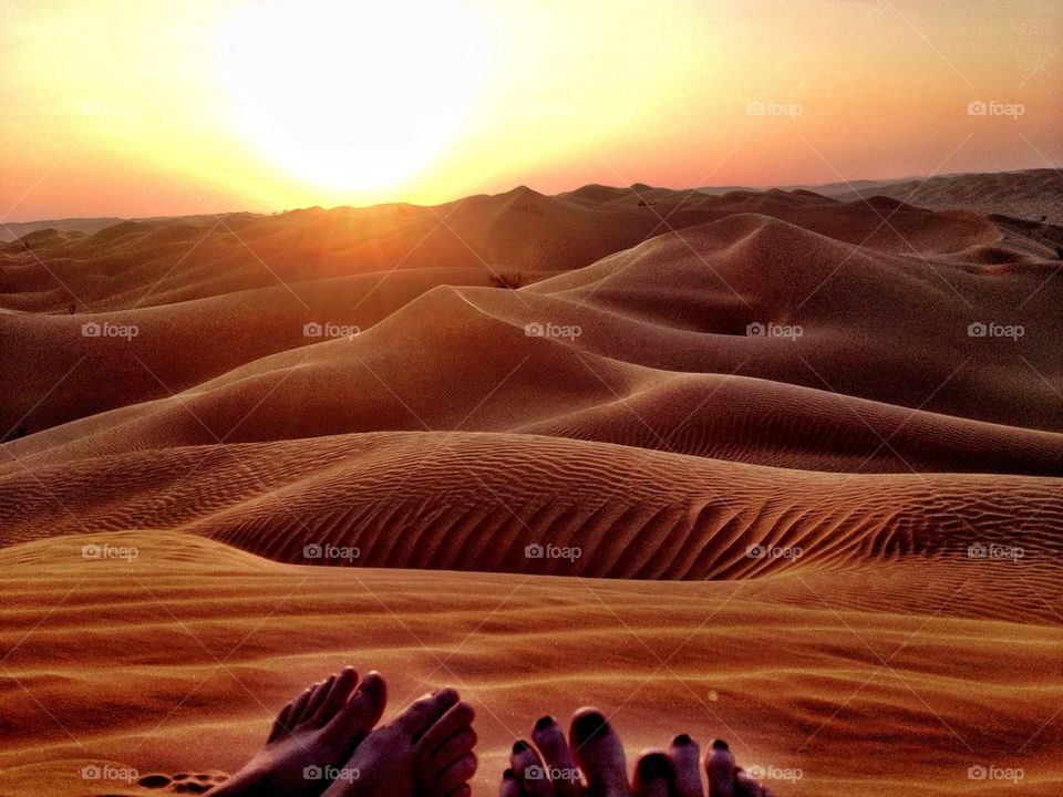 Feet in desert