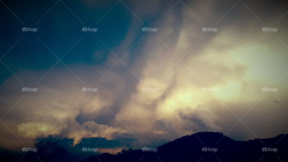 Golden Clouds. another aftermath of huge storm