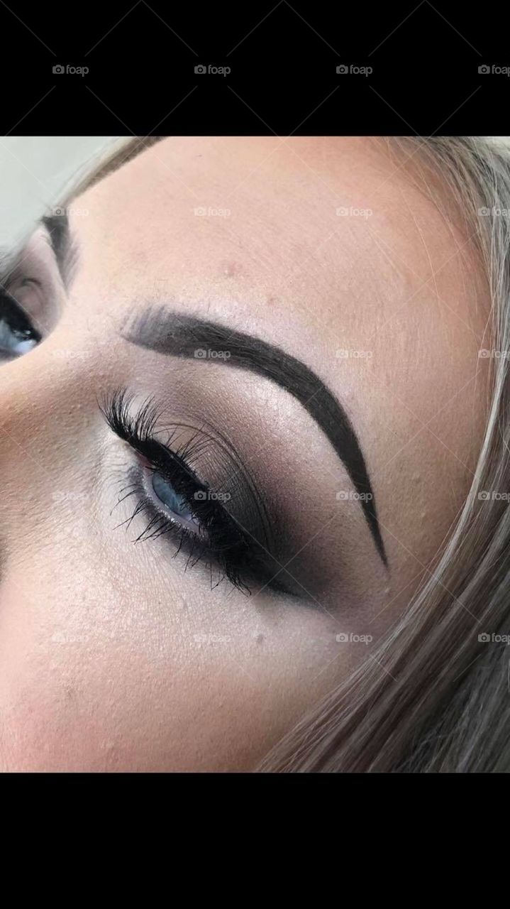Beautiful eye and brow makeup 