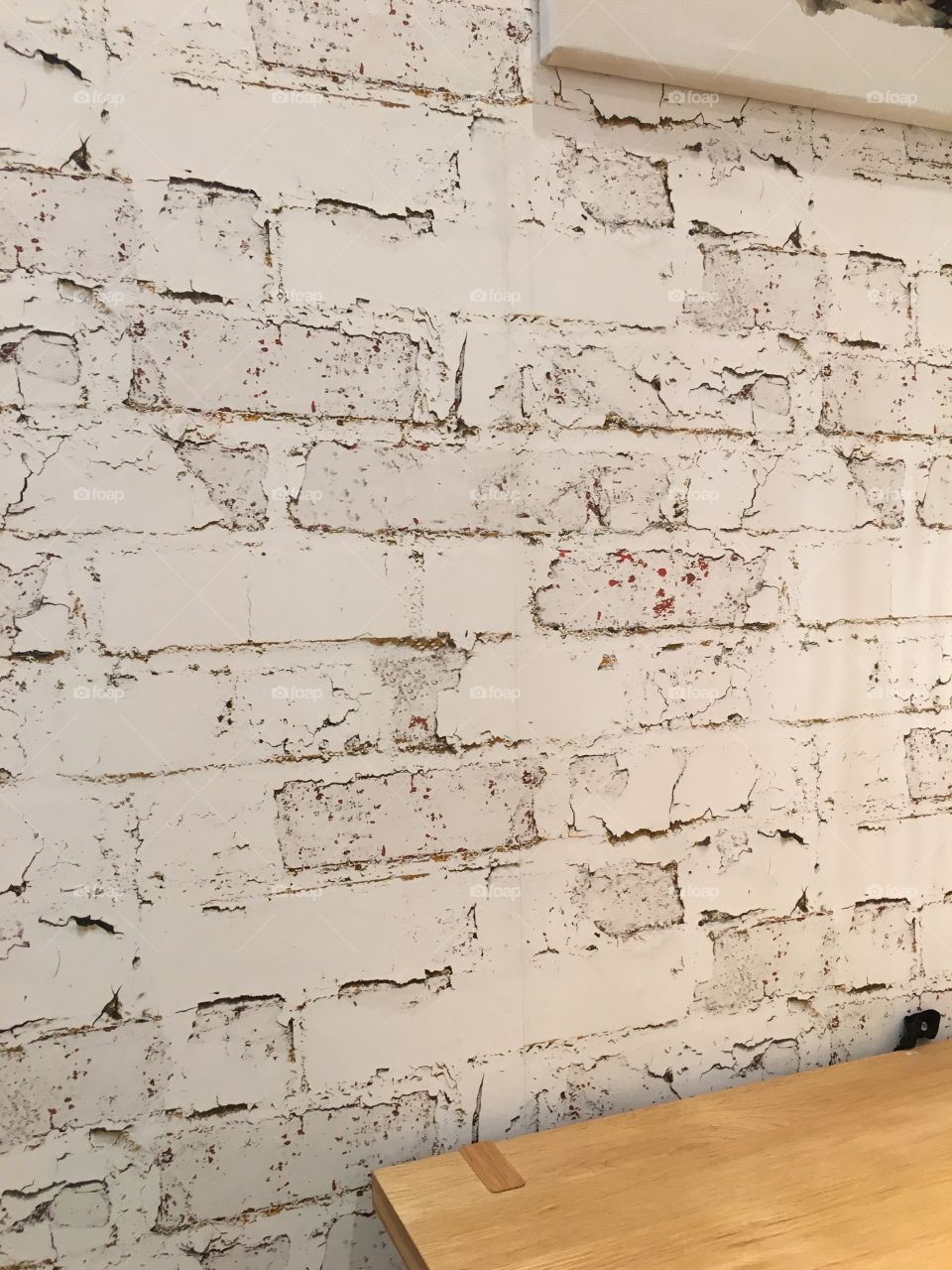 Brick painted wall