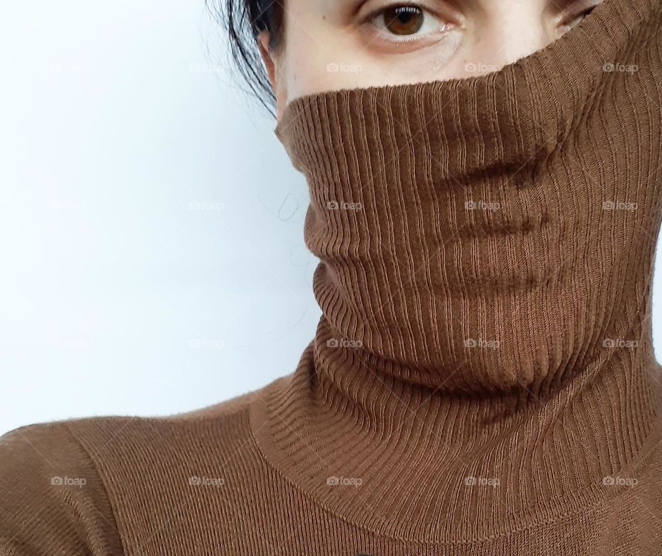 Portrait of a girl with evil eyes