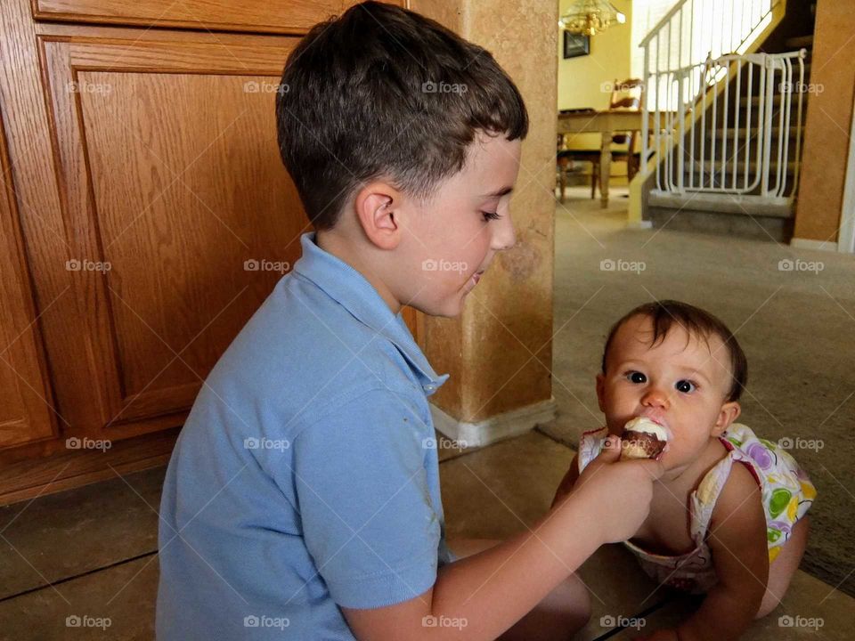 Sharing ice cream