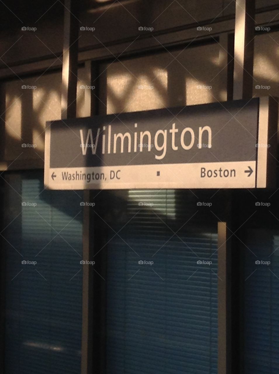 Wilmington Train Station Sign