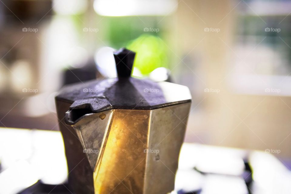 Espresso maker in kitchen