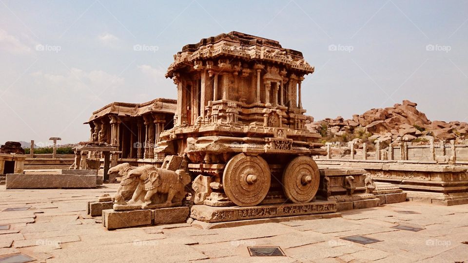 Stone chariot - Vijaya nagara style - Architecture 