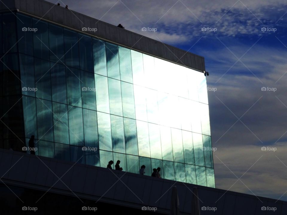 Opera building. The opera building in Oslo, Norway.