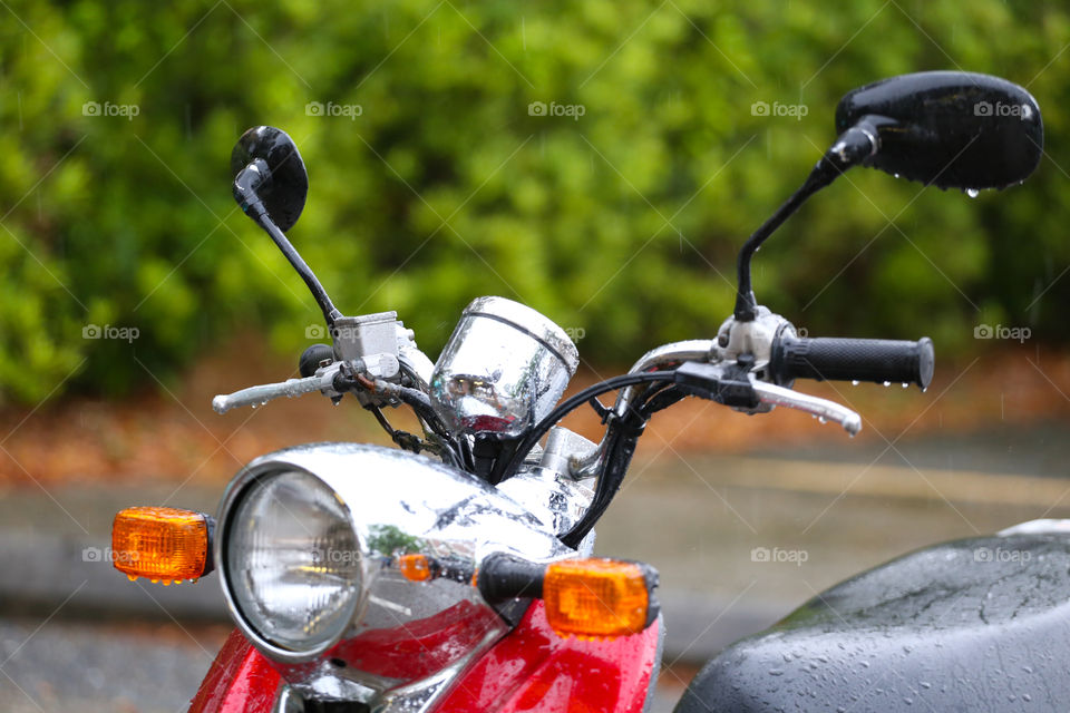 Rainy day on a motorcycle