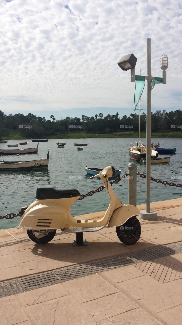 Vespa at the Bay