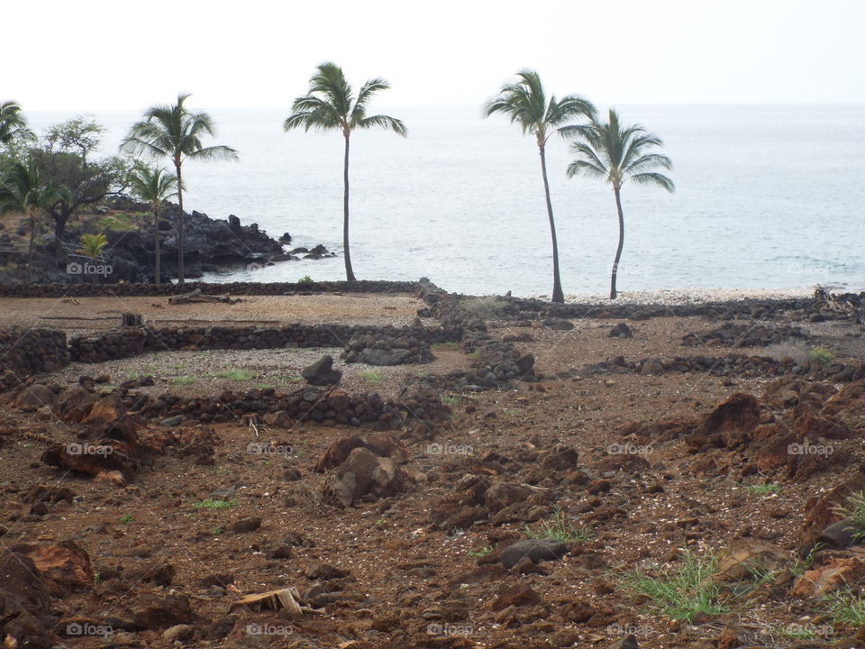 Ancient Hawaiian structure.  Big Island of Hawaii