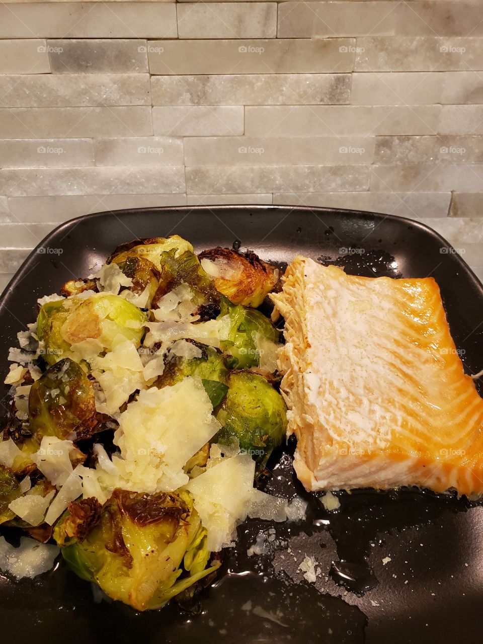 salmon and brussel sprouts