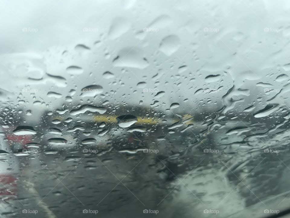Water drops on a window close up!! 