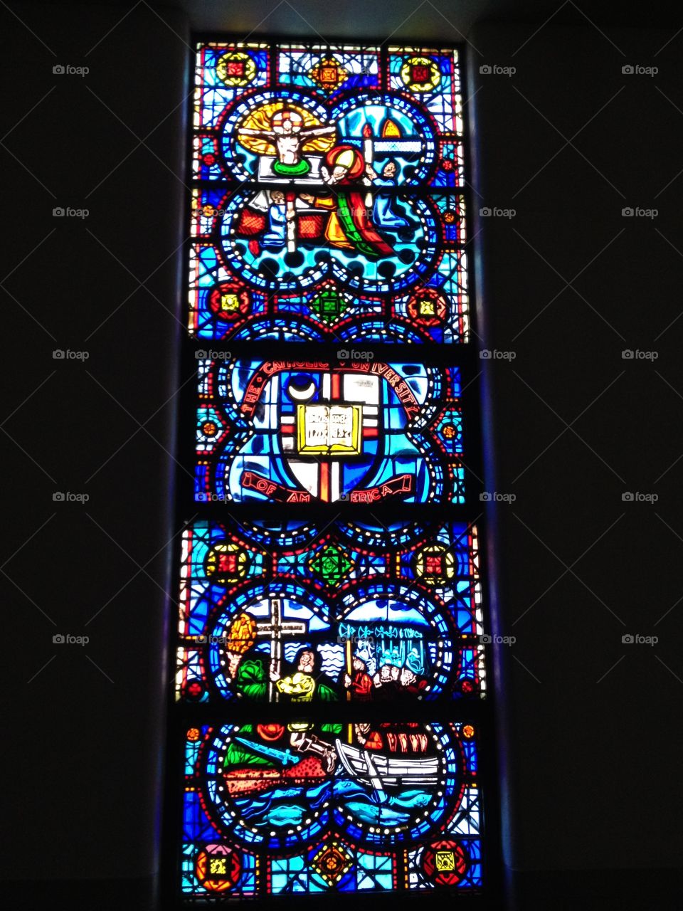 Stained glass. St. Augustine Church in Gainesville, FL
