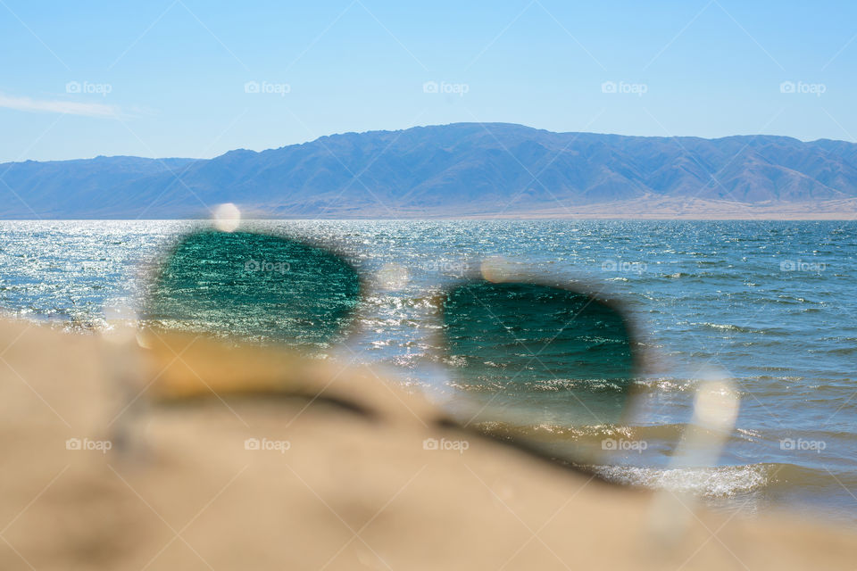 Sunglasses on the beach