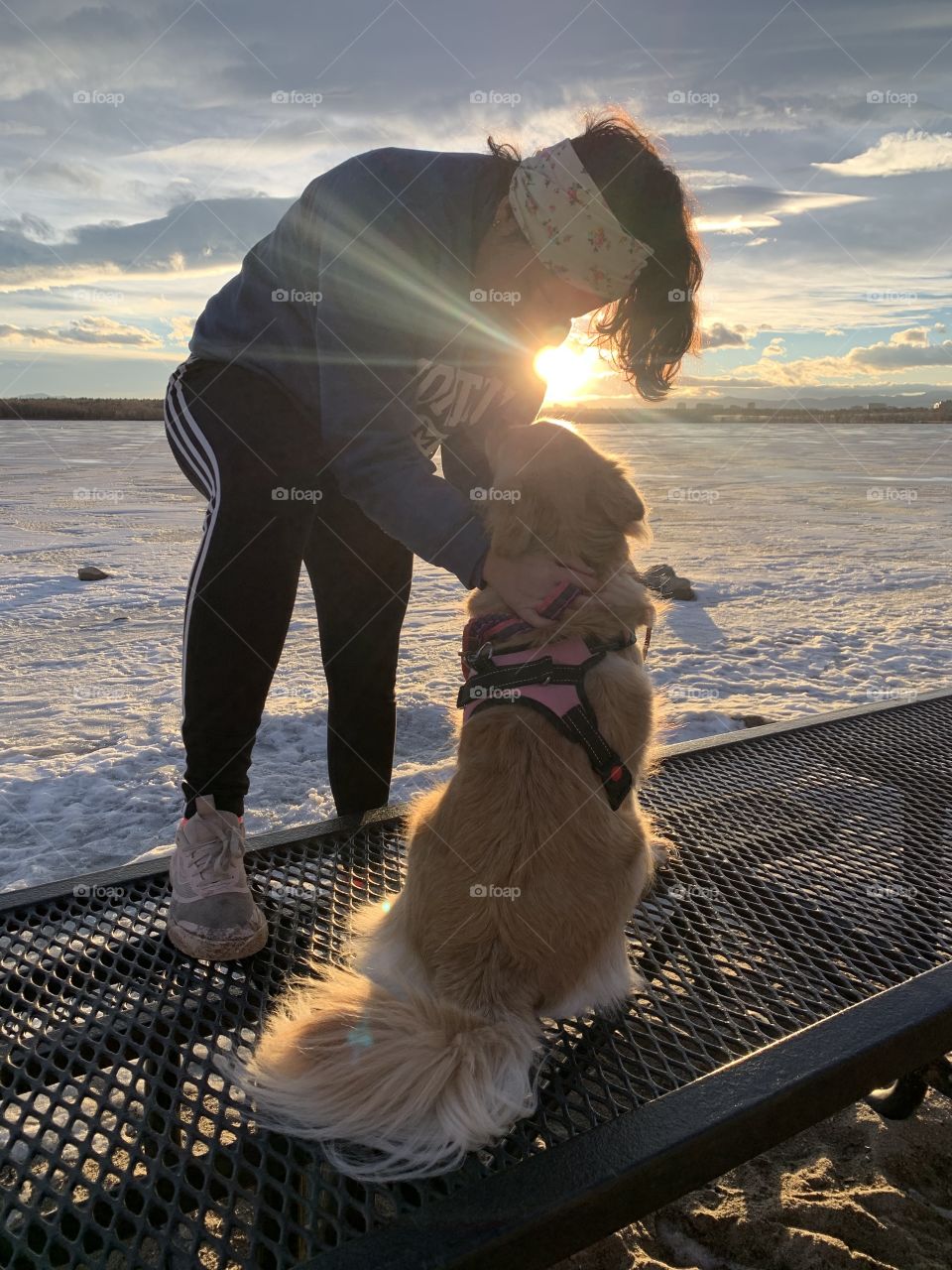 Winter time doggy bonding.