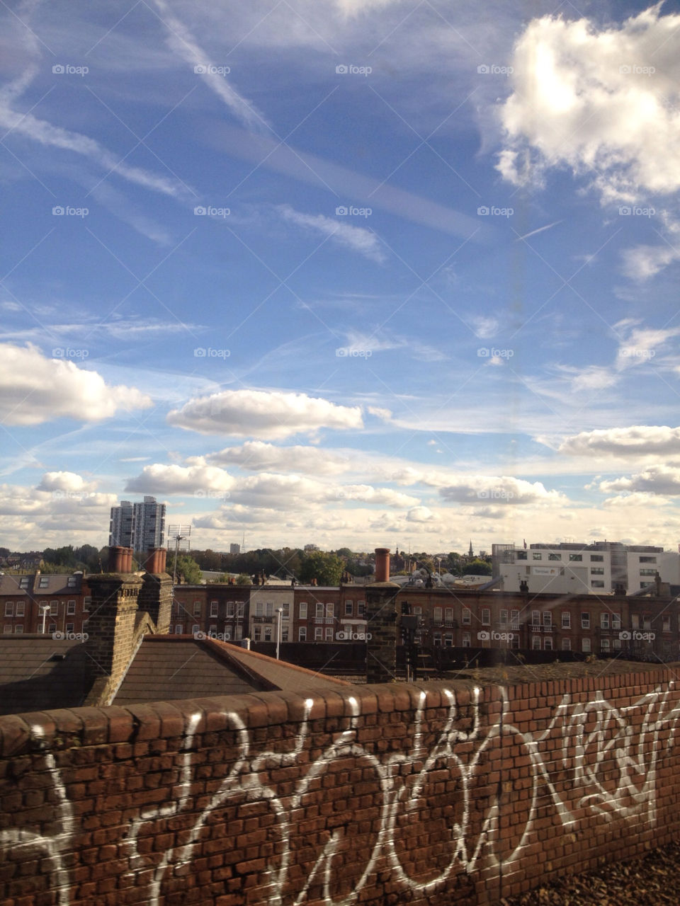 sky graffiti blue london by inkphotography