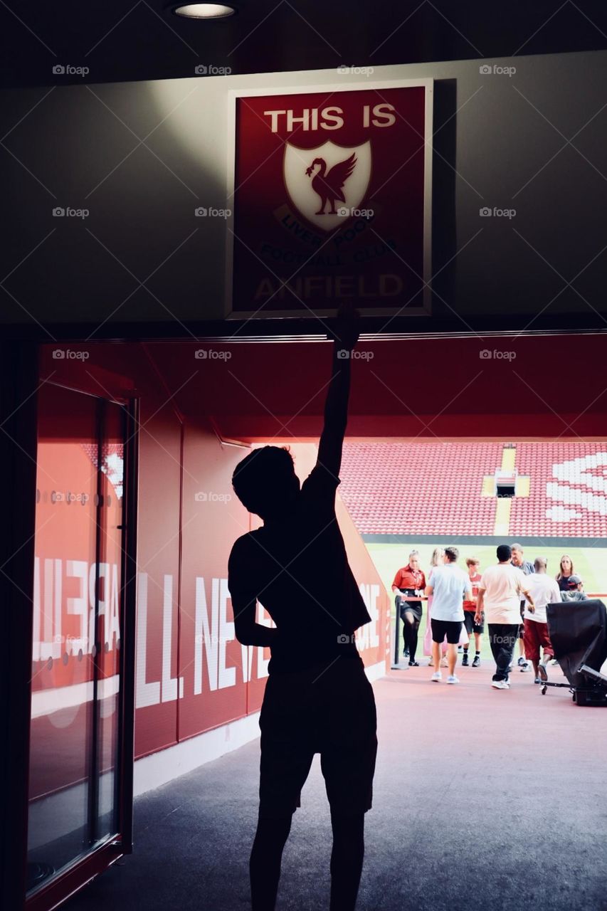 Way to the field Anfield stadium 