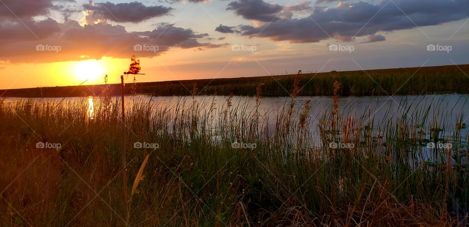 sunset at Everglades