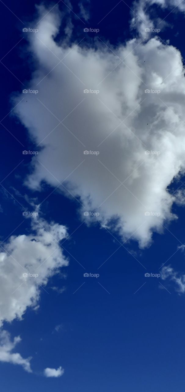 sky clouds white and blue
