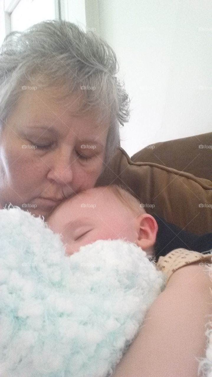 grandma cuddles