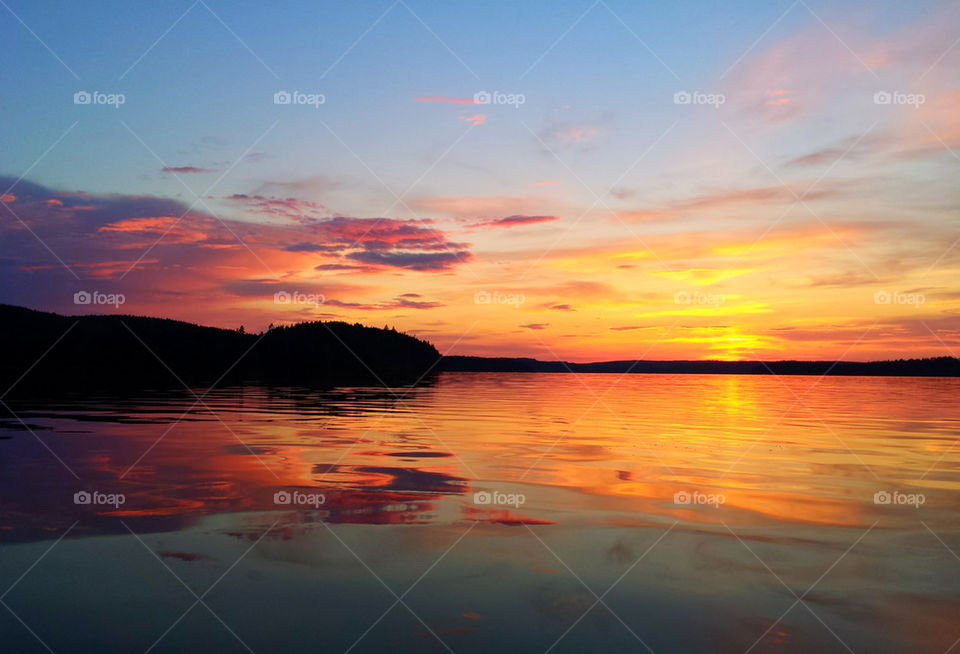 Sunset on the lake