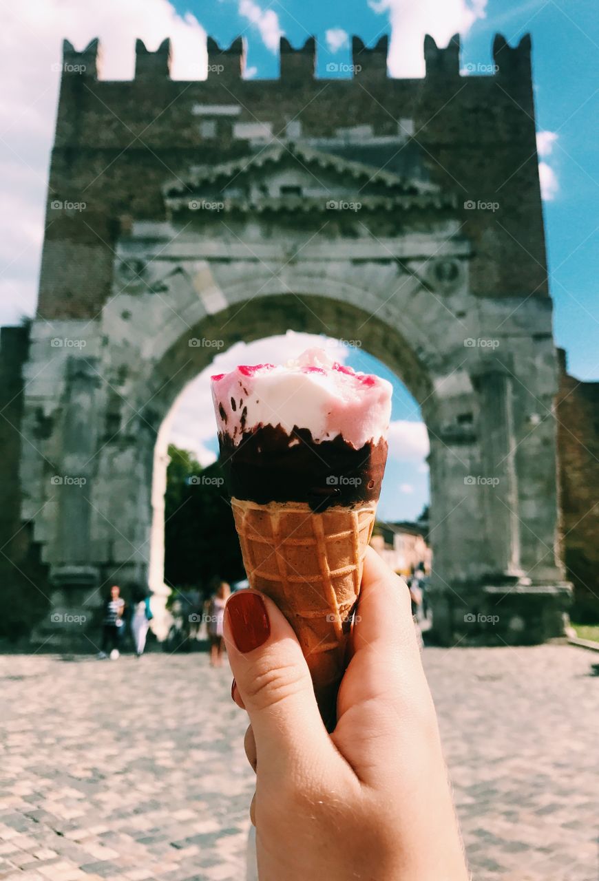 ice cream in the arch