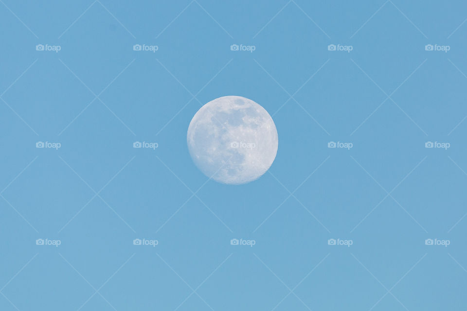 Beautiful full moon in daylight - fullmåne i dagsljus 